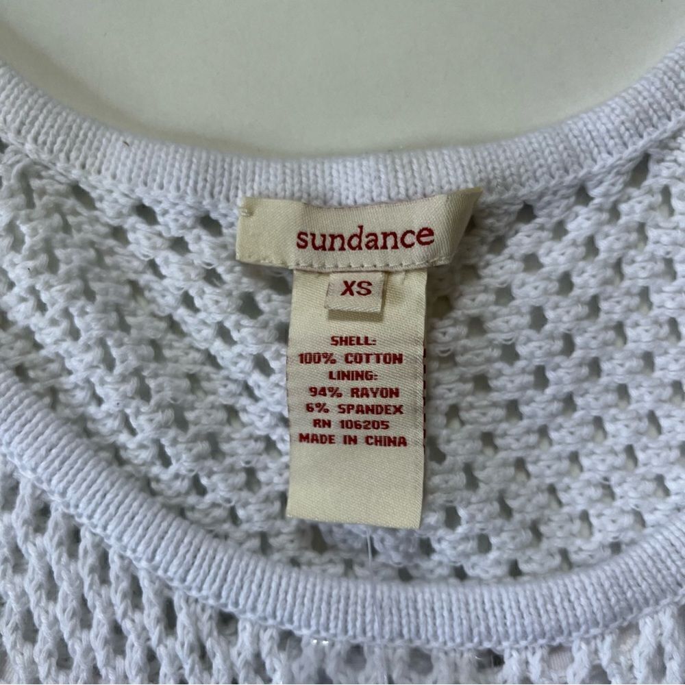 Sundance Catalog NWT White Crochet Dress XS - Picture 4 of 7